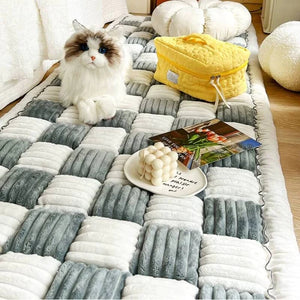 Large Plaid Square Pet Mat Bed Couch Cover