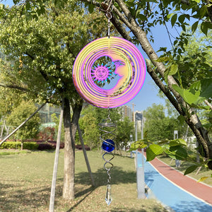 🎉 New Year Hot Sale - 6 INCH 3D Rotating Mandala Wind Chime