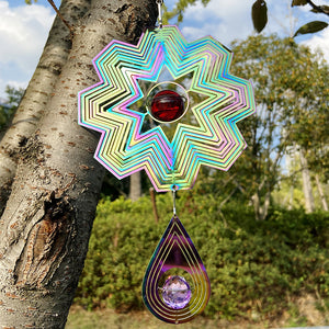 🎉 New Year Hot Sale - 6 INCH 3D Rotating Mandala Wind Chime