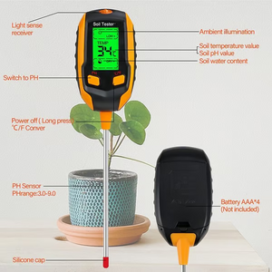 Digital 4-in-1 Soil Test Meter, large LCD screen, probe accurately quick measure