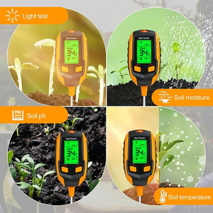 Digital 4-in-1 Soil Test Meter, large LCD screen, probe accurately quick measure