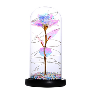 Rose in Glass Dome with LED Lights(🎉Big Sale - 50% Off + Buy Two Free Shipping)