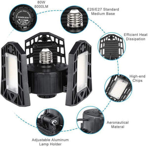 LED Three-Leaf Garage Light