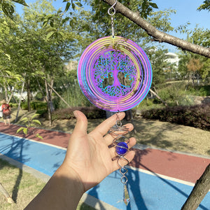 🎉 New Year Hot Sale - 6 INCH 3D Rotating Mandala Wind Chime