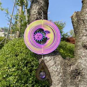 🎉 New Year Hot Sale - 6 INCH 3D Rotating Mandala Wind Chime