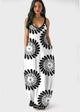 2022Women's Long Sleeveless V Neck Dress